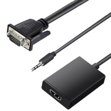 VGA to HDMI Converter 1080P 60Hz with 3.5mm Audio for PC Laptop HDTV