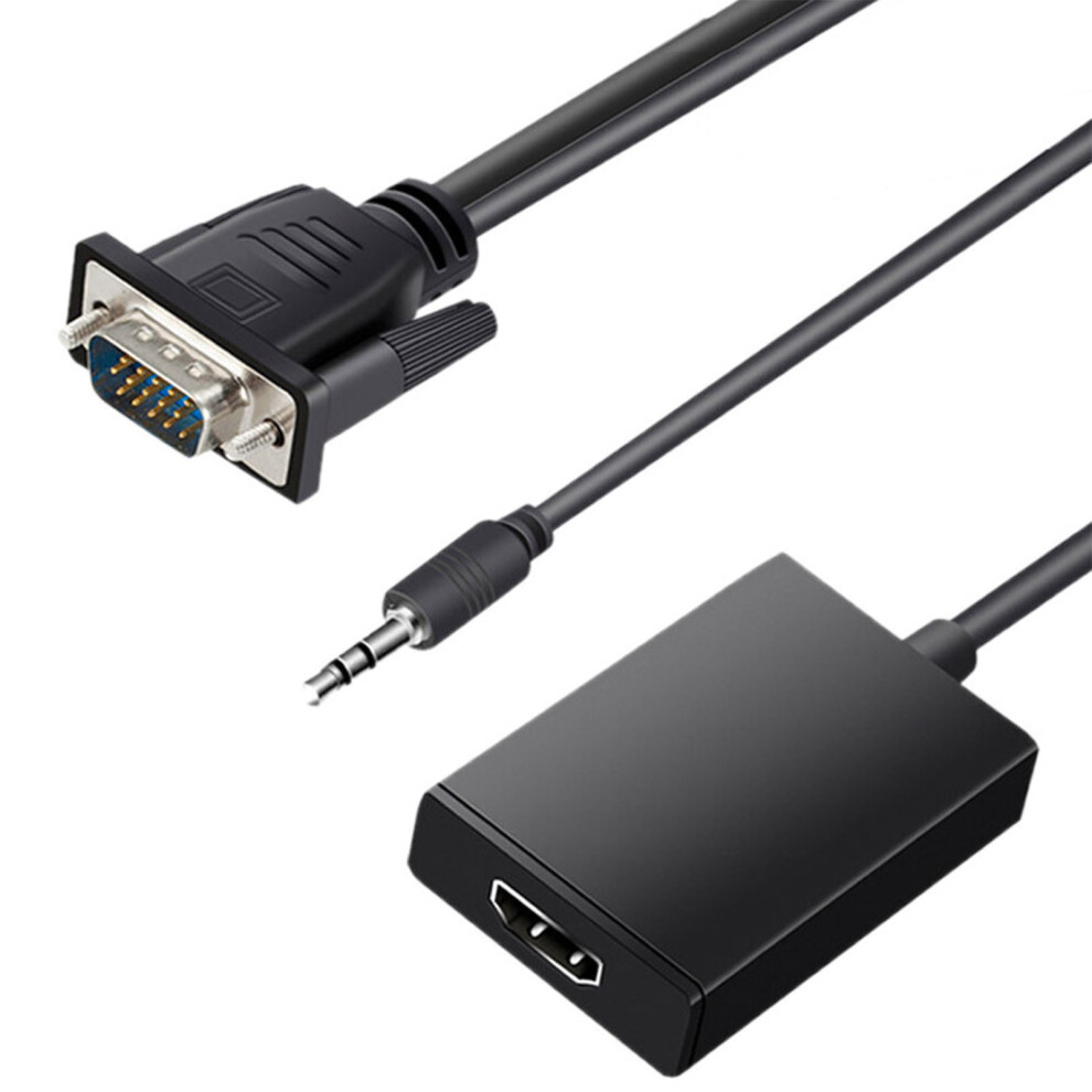 Vga To Hdmi Converter 1080P 60Hz With 3.5Mm Audio For Pc Laptop Hdtv 8301372818449