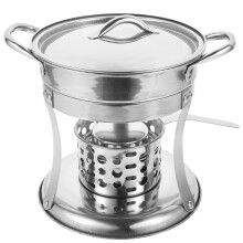 2St Praktische Hotpot Met Stove Van Rvs, Stevig En Krasbestendig
