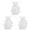 3St Witte Afneembare Ruches Kraag En Dames Kleding 9