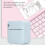 Blue Mini Pocket Printer 57x25mm Bluetooth Thermal 1000mAh 3