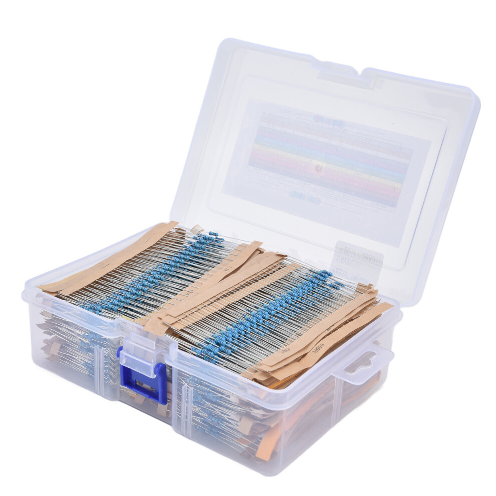 2880Pcs Resistors Assortment 144 Values 1Î©-1Mî© 1/4W Diy Kit 5091376519529