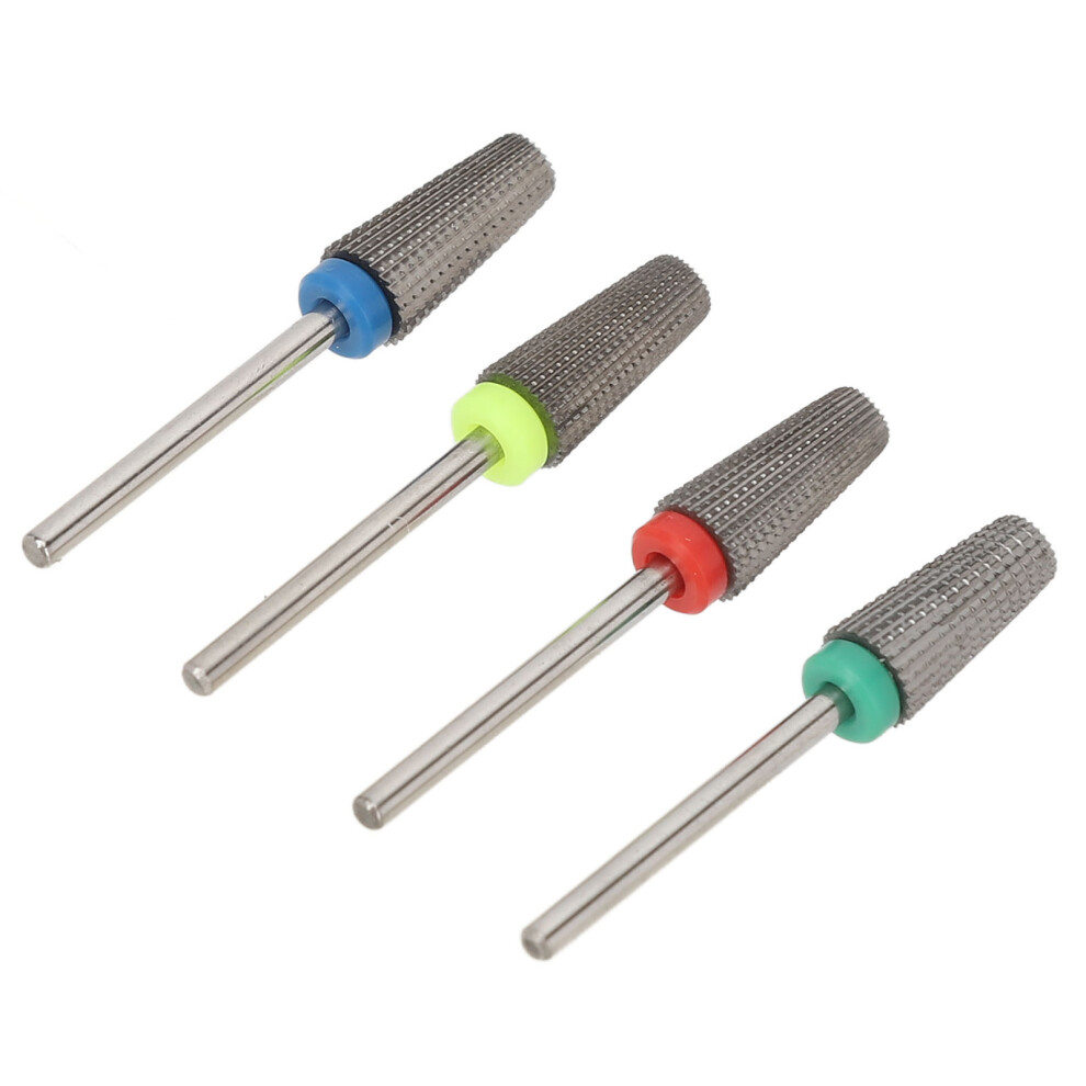 4pcs Tungsten Steel Nail Drill Bits Set for Acrylic Removal and Polishing