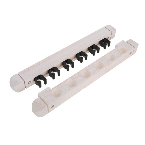 1Ensemble Rack Mural Cues Billard Bois Pour Usage