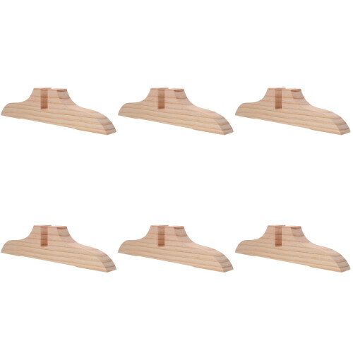 6Pièces Pieds Séparateurs En Bois Couleur Khaki Pour Usage 2