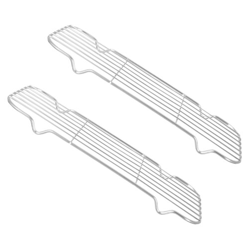 10Pièces Grille Cuisson Égouttage Acier Inoxydable Argent 2