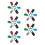 30Pièces Serrures Casier Gym 3 Chiffres Couleurs Multiples 9