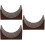 3Pcs Coffee Machine Filter Holder Wooden Filter Organizer Light Brown 7