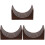 3Pcs Coffee Machine Filter Holder Wooden Filter Organizer Light Brown 2