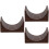 3Pcs Coffee Machine Filter Holder Wooden Filter Organizer Light Brown 6