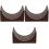 3Pcs Coffee Machine Filter Holder Wooden Filter Organizer Light Brown 3