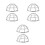 6Pièces Protection Murale Argentée Pour Sprinklers Cages Robustes 5