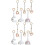 12Pièces Jouets Bébé En Bois Suspendus Multicolores 5