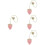 4Pièces Décorations Pendantes Crochet Rose Pour Rétro 6