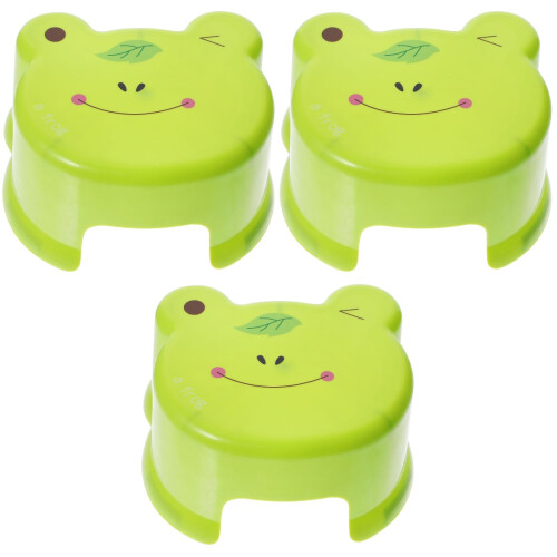 3Pièces Tabourets Enfant Vert Facile À Déplacer 1