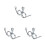 3Pièces Ressorts Acier Chromé Confort Et Absorption 7