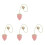 4Pièces Décorations Pendantes Crochet Rose Pour Rétro 2