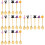 24Pièces Cuillères Halloween Design Métal Or Pour Usage 7