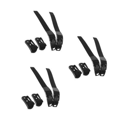 6Pièces Boucles De Serrage Roller Noir PP Design Multifonction 2