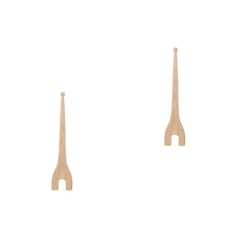 2Pièces Bâtons De Jonglage En Bois Beige Pour Et Spectacle 2