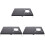 3Pièces Table Extérieur Pliable Camping Acier Compact Noir 3