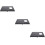 3Pièces Table Extérieur Pliable Camping Acier Compact Noir 9