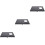3Pièces Table Extérieur Pliable Camping Acier Compact Noir 6