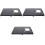 3Pièces Table Extérieur Pliable Camping Acier Compact Noir 4