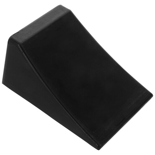 2Pcs Portable Black Rubber Wheel Chocks for Car Parking