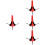 4Pièces Support Instrument Vent Rouge Détachable Portable Antirayure 4