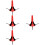 4Pièces Support Instrument Vent Rouge Détachable Portable Antirayure 3