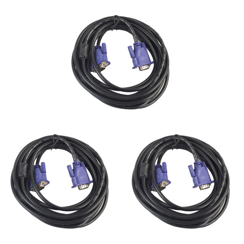 3Pièces Câble Vga À Haute 1080P 1