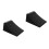 2Pcs Portable Black Rubber Wheel Chocks for Car Parking 8