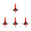 4Pièces Support Instrument Vent Rouge Détachable Portable Antirayure 7