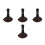 4Pcs Coffee Makeup Brushes Set Powder Blush Foundation Cleaning 7