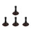4Pcs Coffee Makeup Brushes Set Powder Blush Foundation Cleaning 4