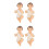 4St Resin Baby Beeldjes Multi Kleur Kerstversiering 7