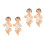 4St Resin Baby Beeldjes Multi Kleur Kerstversiering 10