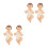 4St Resin Baby Beeldjes Multi Kleur Kerstversiering 6