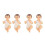 4St Resin Baby Beeldjes Multi Kleur Kerstversiering 9