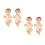 4St Resin Baby Beeldjes Multi Kleur Kerstversiering 8