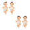 4St Resin Baby Beeldjes Multi Kleur Kerstversiering 4
