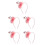 5Pz Fasce Glitterate Rosa Per Festa E 7