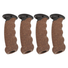 8St Trekkingstok Handvatten Bruin Comfortabel Antislip Vervangend
