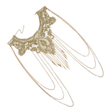 9St Shiny Gouden Lace Ketting Multi-Layer Tassel Body Sieraden