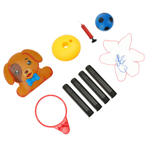 2Sets Mini Basketbalring Set Voor Kinderen Met Verstelbare Hoogte