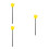 3St Felgele Plastic Gingertip Pointers Voor Feest, Les En 9