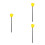 3St Felgele Plastic Gingertip Pointers Voor Feest, Les En 5