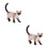 2St Siamese Kat Model Plastic Speelgoed Kinder Cognitief Meerkleurig 8