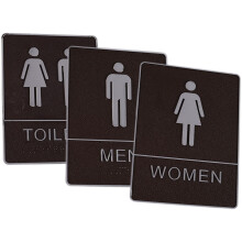 15St Zwarte Toiletborden Voor Zakelijke Toiletten, Duurzaam Acryl